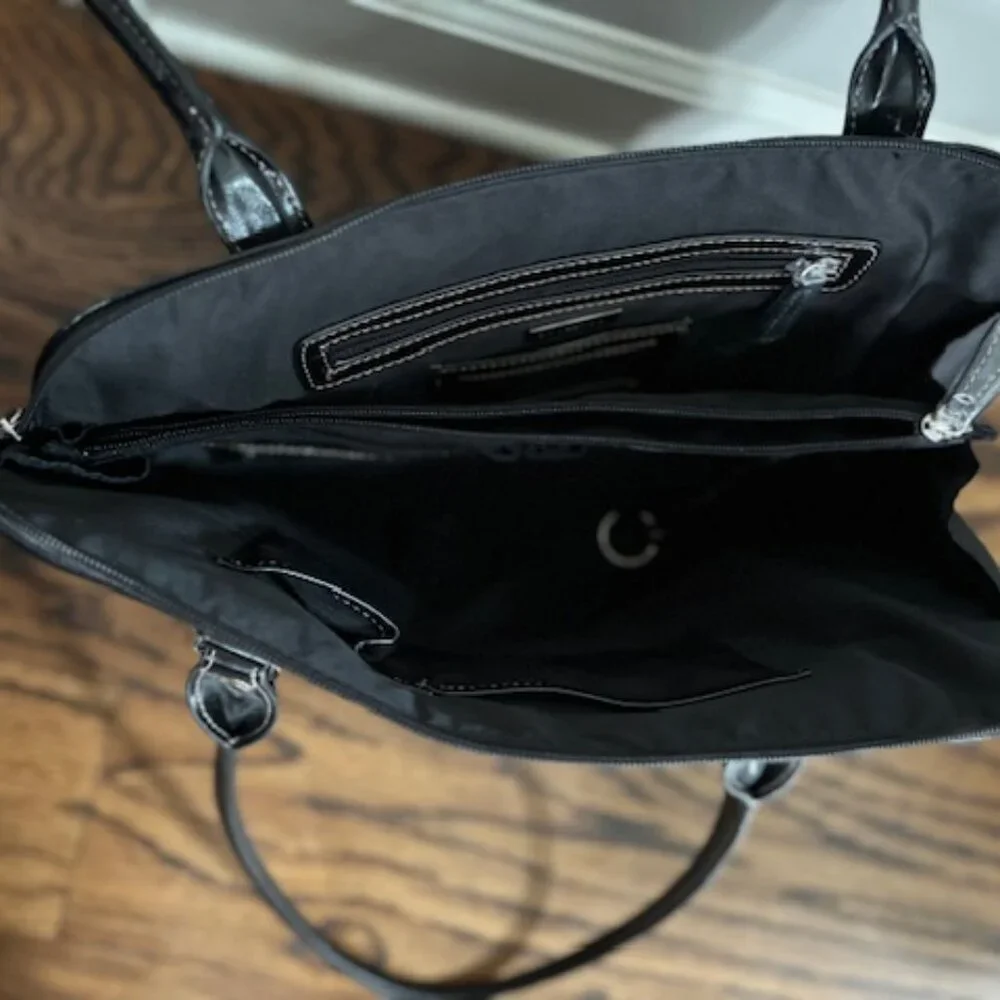 Giani Bernini Leather Tote Briefcase Shoulder Bag - Picture 4 of 5